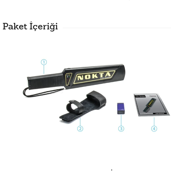 Nokta Ultra Scanner Güvenlik Dedektörü Standart Paket