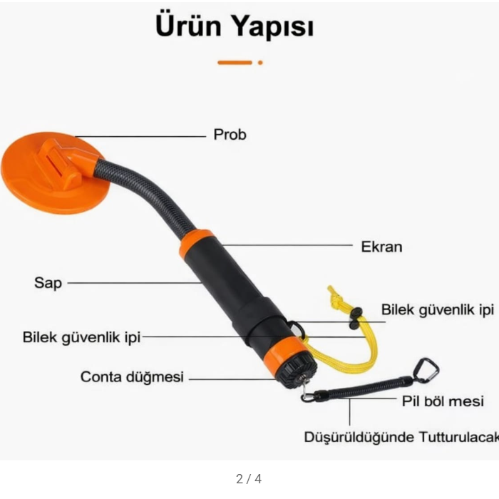 Yuvarlak Başlıklı Su Geçirmez PRO Pointer