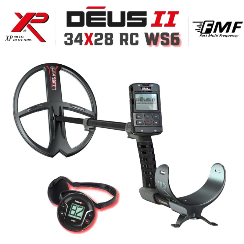 XP Deus 2 Dedektör - 34x28cm FMF Başlık, WS6 Kulaklık, Ana Kontrol Ünitesi