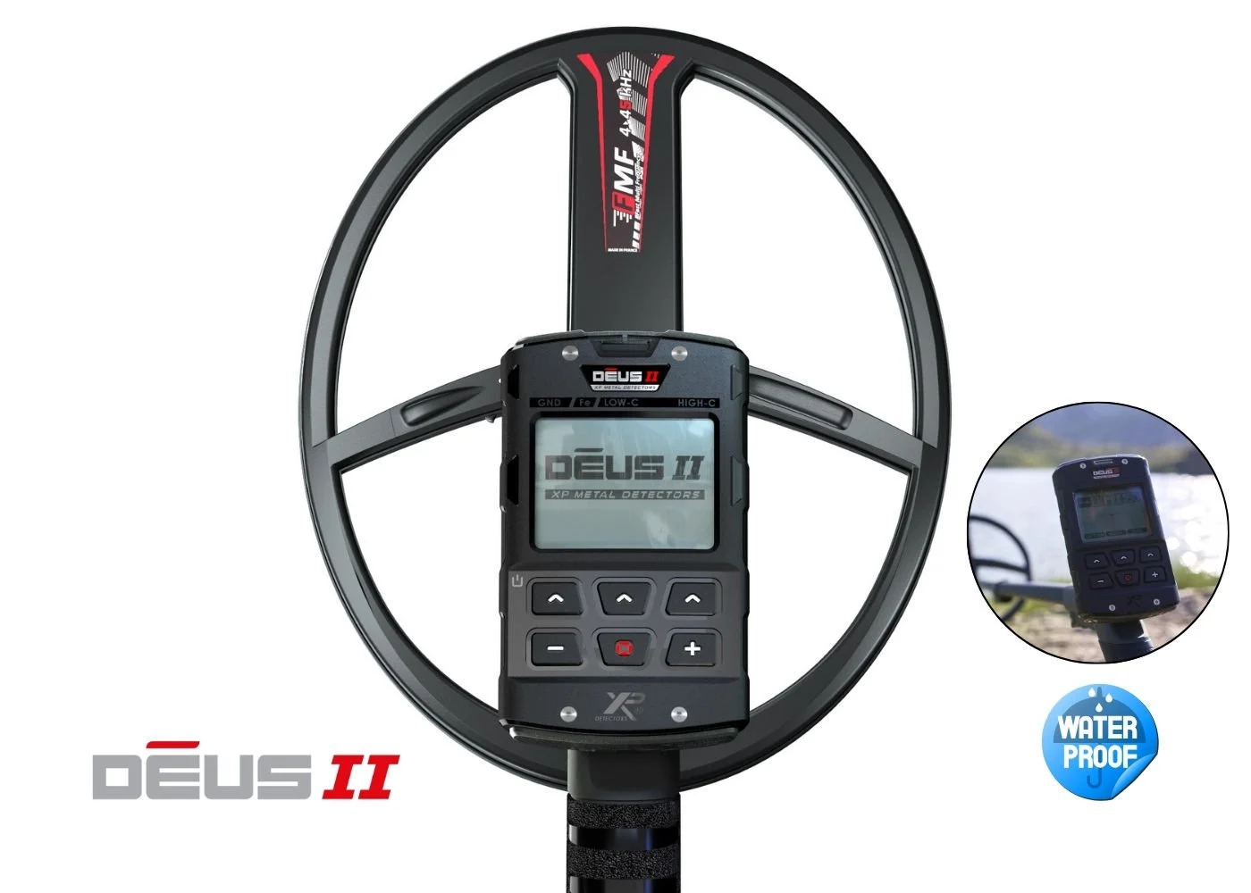 xp deus2 dedektor ana unite kulaklik 34x28cm fmf baslik ile metal arama dedektoru 02